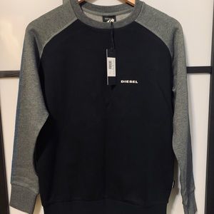 Diesel Men’s Sweatshirt, Black/Grey, Size S